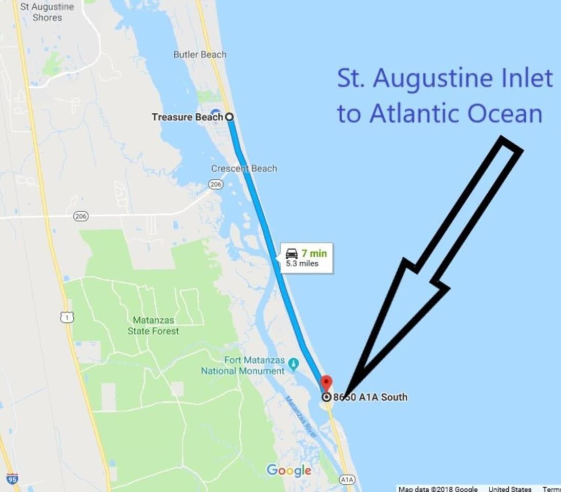 Canal Home Dock Walk To Beach Kayaks Sup Fishing St. Augustine Exterior photo